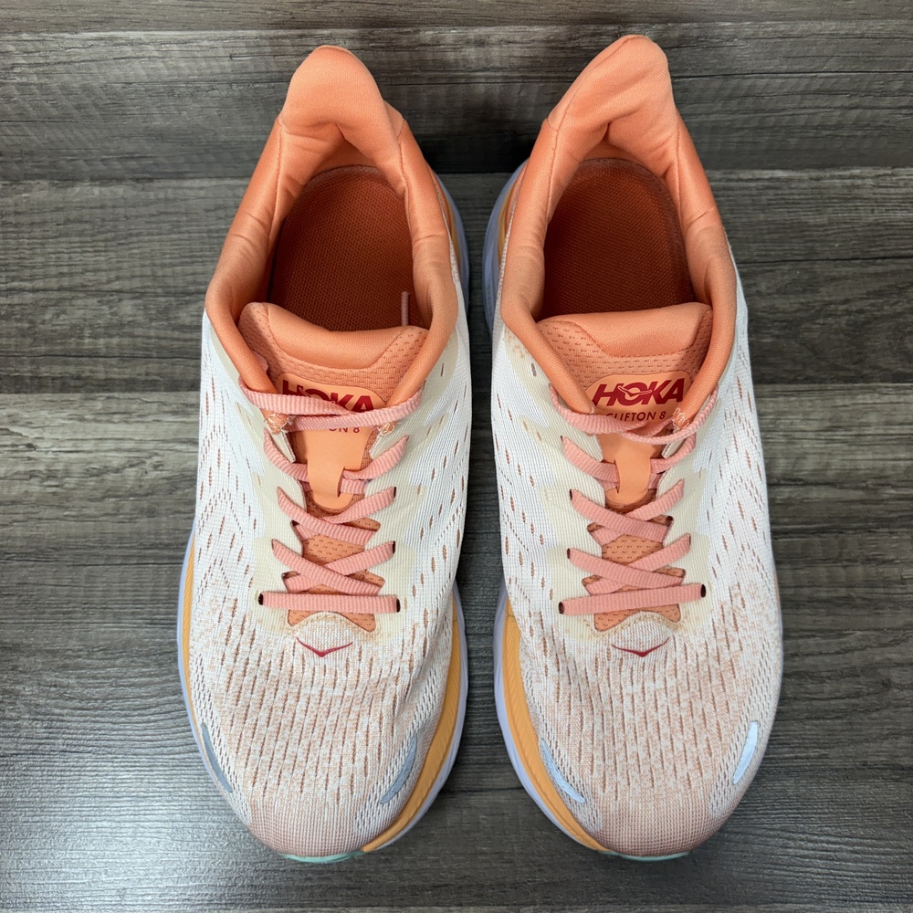 Hoka Clifton 8 Orange Womens US Size 9 EUR 41.3 1119394 CSPY Running Shoes - Picture 8 of 10